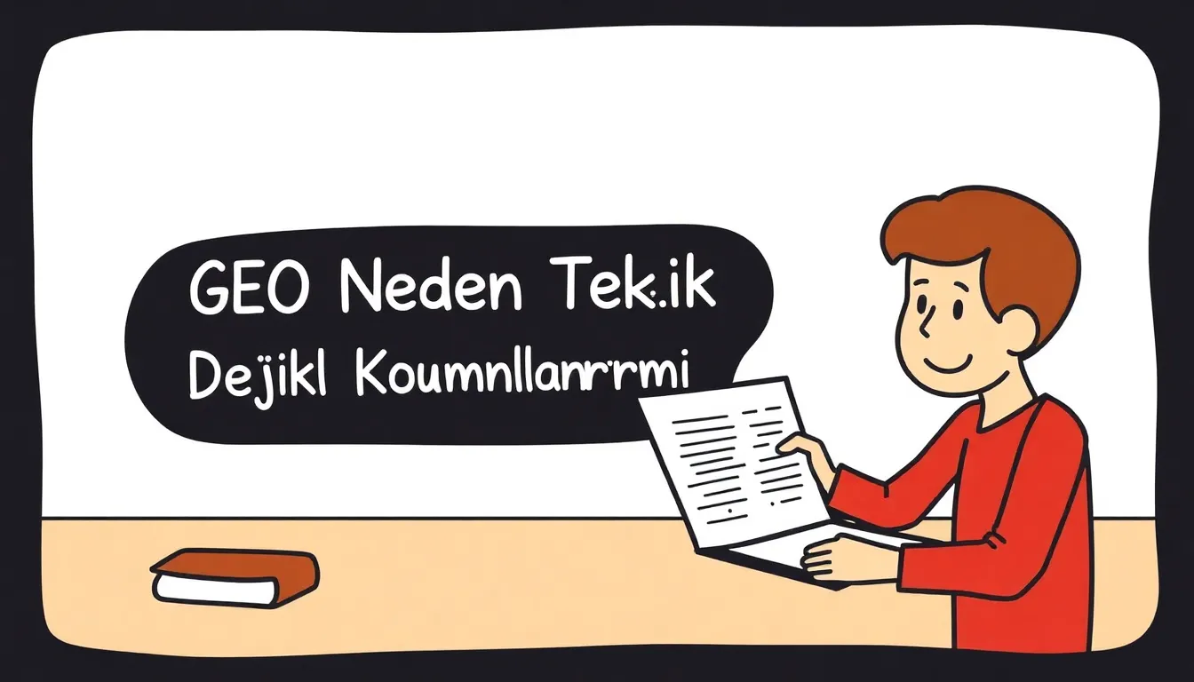 GEO NEDEN TEKNIK DEĞIL MARKA KONUMLANDIRMA PROBLEMIDIR