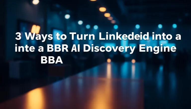 LINKEDIN'I B2B AI KEŞIF MOTORU HALINE GETIRMENIN 3 YOLU